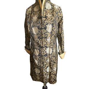 Dragon Silk black and gold jacquard 100% silk Shanghai, China 4XL